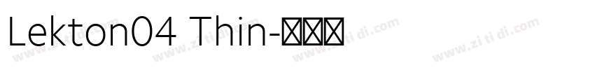 Lekton04 Thin字体转换